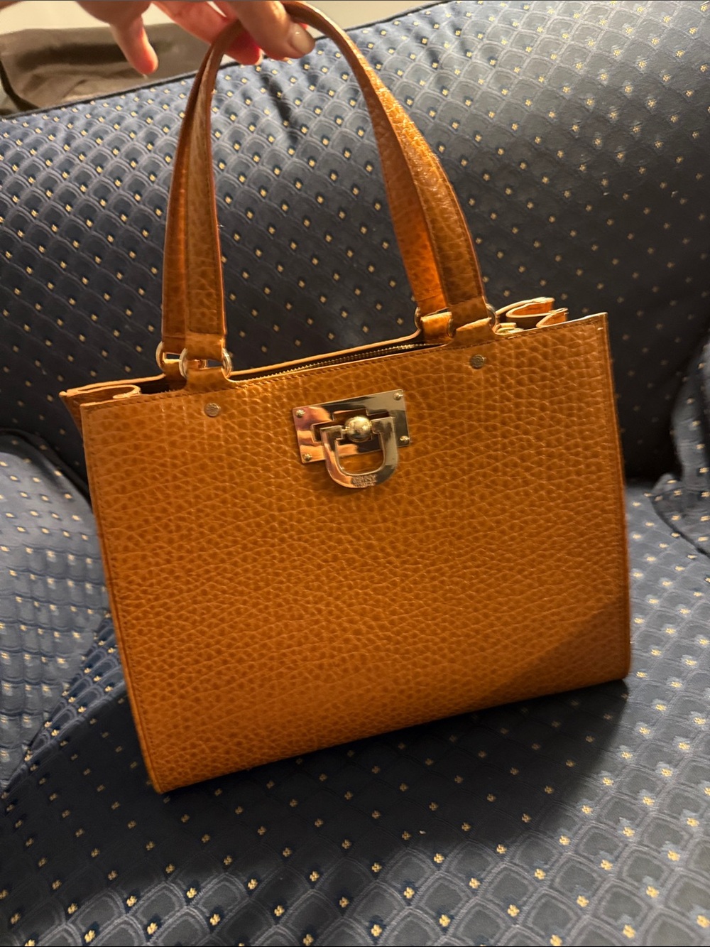 DKNY Tan Women’s Leather Handbag with Hardware